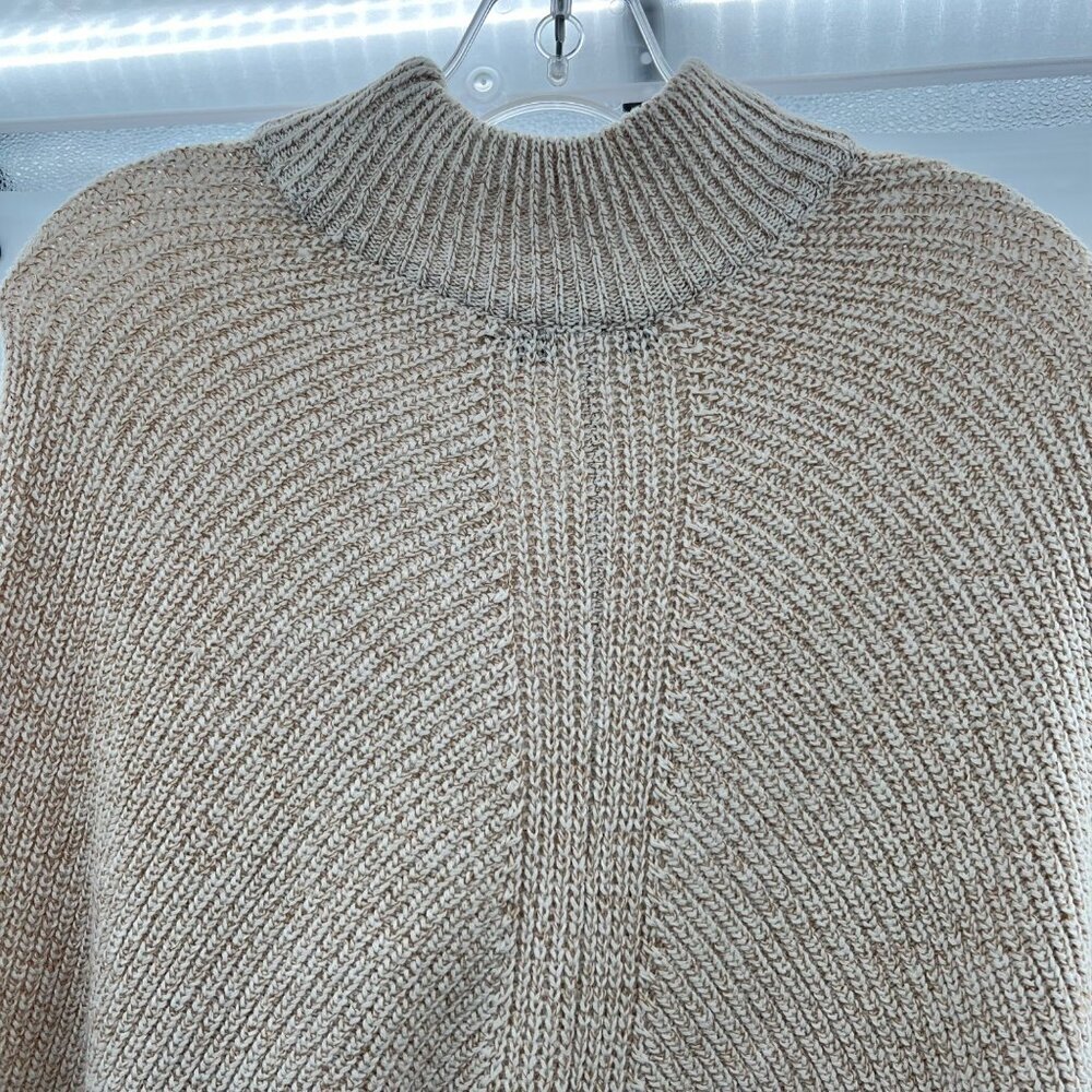 Roots Women's Cape Knit Sweater Mock Neck Cream One Size Fits All - Picture 6 of 8